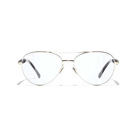 unique chanel glasses|Pilot Blue Light Glasses Metal & Calfskin Light Gold .